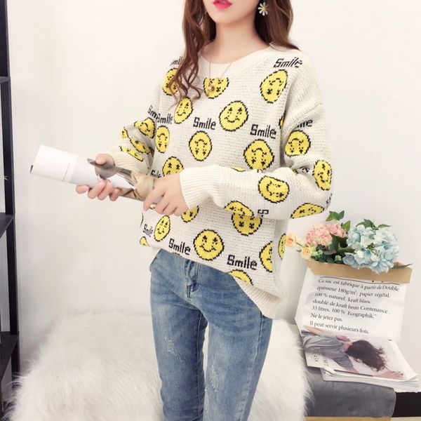 малый свежий свитер женский с длинным рукавом теплый sweaterpullover sweaterpullover loosewear осень и зима холодная изоляция ленивый ветер, White;black
малый свежий свитер женский с длинным рукавом теплый sweaterpullover sweaterpullover loosewear осень и зима холодная изоляция ленивый ветер, White;black