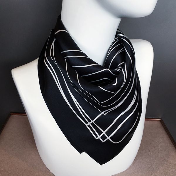 line small square scarves women silk versatile autumn and winter banking professional decoration neck scarf, Blue;gray
line small square scarves women silk versatile autumn and winter banking professional decoration neck scarf, Blue;gray