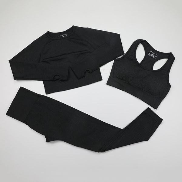 seamless yoga suit fitness wear gym clothing long sleeve crop shirts athletic leggings sports bra workout set women y200904, Gray
seamless yoga suit fitness wear gym clothing long sleeve crop shirts athletic leggings sports bra workout set women y200904, Gray