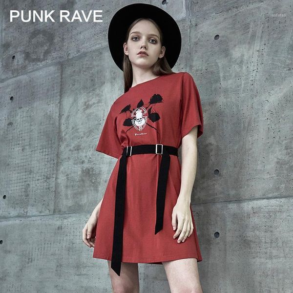 punk rave girl's punk wild printed t-shirt dresses with belt gothic loose casual slim mini dress1, White;black
punk rave girl's punk wild printed t-shirt dresses with belt gothic loose casual slim mini dress1, White;black