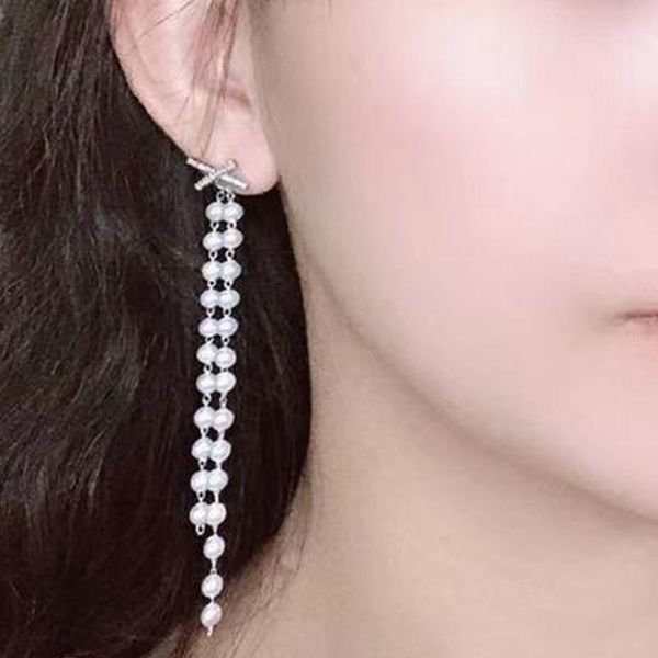 925 silver x shaped pearl tassel earrings long statement female 2020 wedding charms fringe hanging earings jewelry, Golden;silver
925 silver x shaped pearl tassel earrings long statement female 2020 wedding charms fringe hanging earings jewelry, Golden;silver