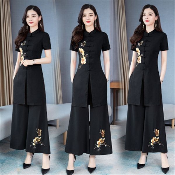 vintage deluxe women's national two joint pieces and floral pantalones elegant fiesta mujer of women clothes hxd1, White
vintage deluxe women's national two joint pieces and floral pantalones elegant fiesta mujer of women clothes hxd1, White