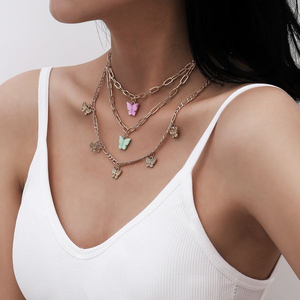 gothic multi layer cross pendant choker necklace statement punk imitation butterfly chain necklace collier women jewelry, Silver
gothic multi layer cross pendant choker necklace statement punk imitation butterfly chain necklace collier women jewelry, Silver
