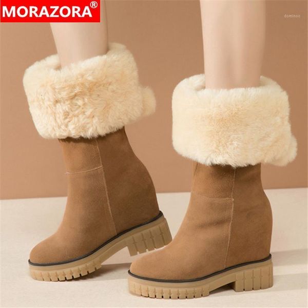 morazora 2021 new arrival snow boots genuine leather keep warm winter boots fashion square heels platform mid calf women1, Black
morazora 2021 new arrival snow boots genuine leather keep warm winter boots fashion square heels platform mid calf women1, Black