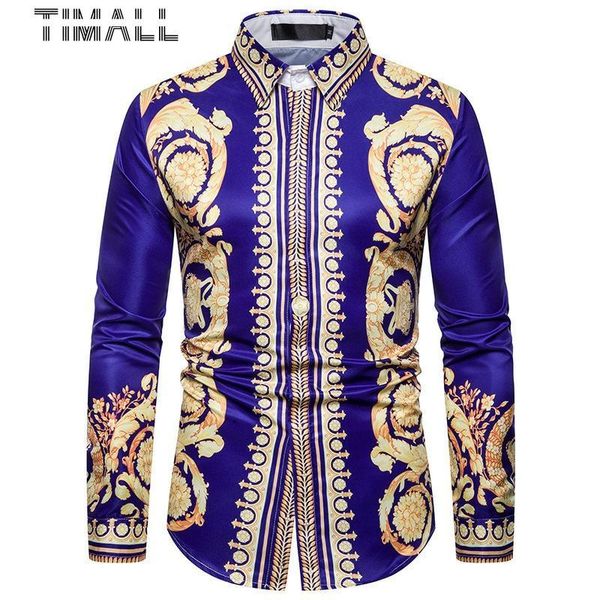 timallnew long-sleeved shirt european and american fashion casual 3d personality printing camisa masculina, White;black
timallnew long-sleeved shirt european and american fashion casual 3d personality printing camisa masculina, White;black