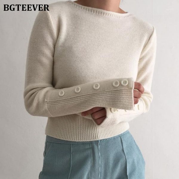 bgteever vintage chic button design o-neck women knitted sweater 2019 winter long-sleeved casual female pullover jumpers1, White;black
bgteever vintage chic button design o-neck women knitted sweater 2019 winter long-sleeved casual female pullover jumpers1, White;black