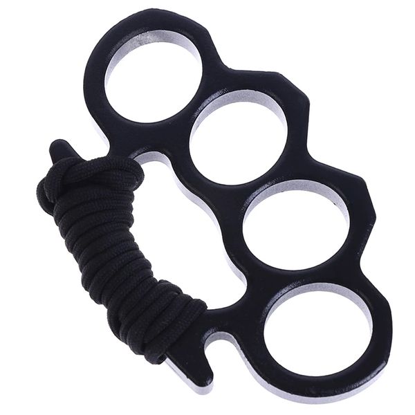 Dhl Ship New Outdoor Safety Rope Emergency Gear Four-finger Tool Stainless Steel Ring Hand Clasp Boxing Protective Gear Fy4453245