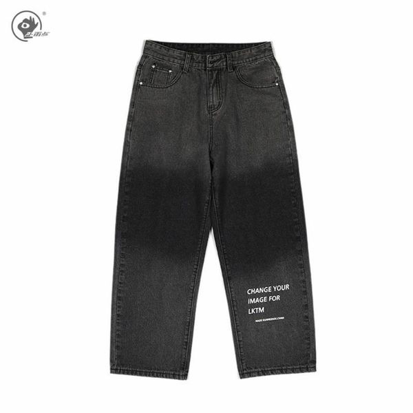 little rain men casual hip hop black jeans pants mens harajuku vintage denim letter japanese streetwear trousers kg-15, Blue
little rain men casual hip hop black jeans pants mens harajuku vintage denim letter japanese streetwear trousers kg-15, Blue