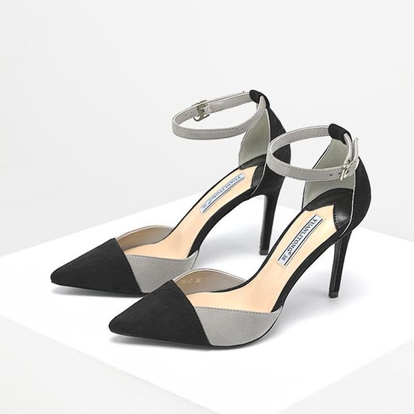 2021 summer pointed toe high heels sandals woman mix color shallow pumps cover heel ladies sandalias european mules single shoes, Black
2021 summer pointed toe high heels sandals woman mix color shallow pumps cover heel ladies sandalias european mules single shoes, Black