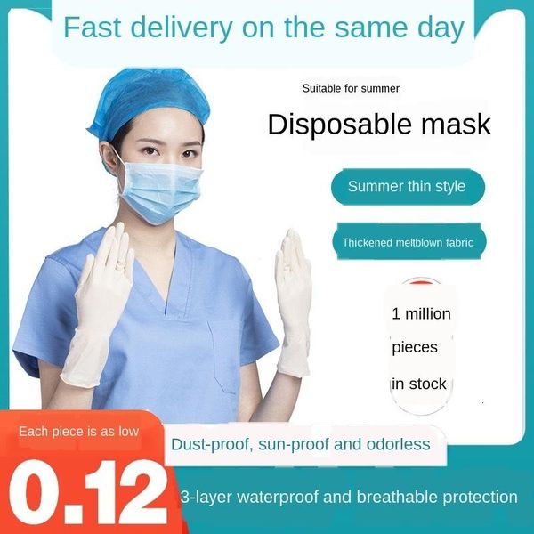 with three-layer daily breathable pieces fusing filter fabric mask non-woven dustproof waterproof disposable 50 wjrjp
with three-layer daily breathable pieces fusing filter fabric mask non-woven dustproof waterproof disposable 50 wjrjp