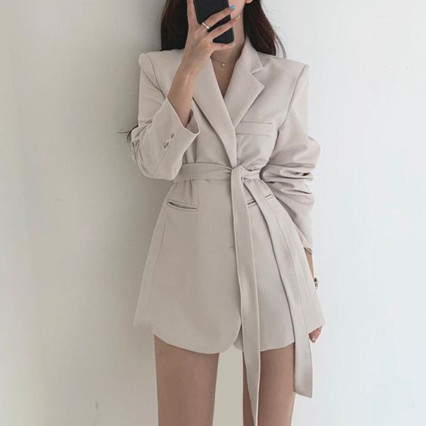 women's suits & blazers seebeautiful loose elegant blazer coat notched collar long sleeve single breasted stitching fashion 2021 autumn, White;black
women's suits & blazers seebeautiful loose elegant blazer coat notched collar long sleeve single breasted stitching fashion 2021 autumn, White;black