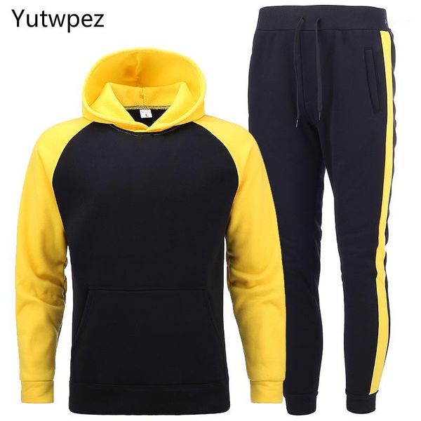 2020 new raglan sleeves stitching stripe tracksuit men set fleece male sweatshirt multi-pocket fashion high street hooded sets1, Gray
2020 new raglan sleeves stitching stripe tracksuit men set fleece male sweatshirt multi-pocket fashion high street hooded sets1, Gray