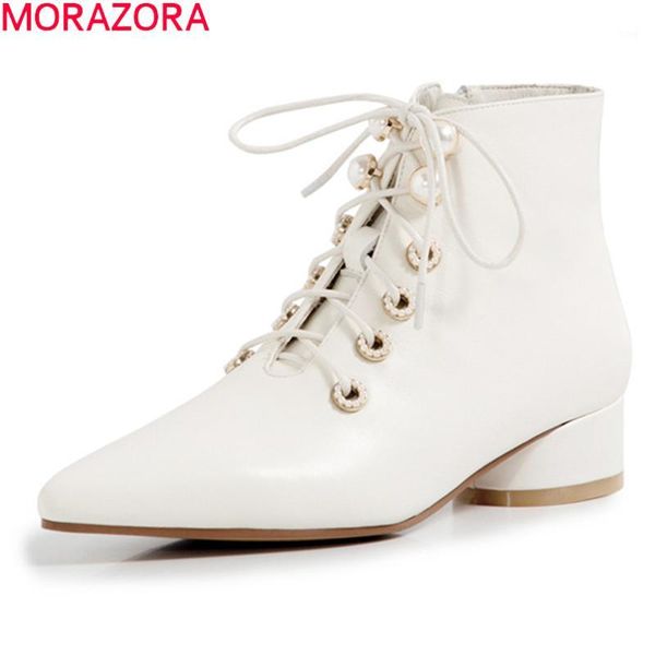 boots morazora 2021 brand ankle genuine leather low heel pointed toe lace up fashion ladies shoes autumn winter1, Black
boots morazora 2021 brand ankle genuine leather low heel pointed toe lace up fashion ladies shoes autumn winter1, Black
