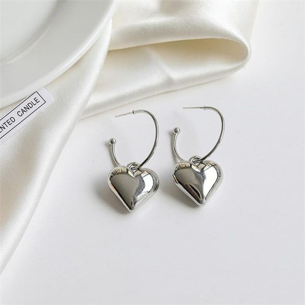 hoop & huggie origin summer minimalist love heart earings for women high street c shape metal party jewellery accessories, Golden;silver
hoop & huggie origin summer minimalist love heart earings for women high street c shape metal party jewellery accessories, Golden;silver