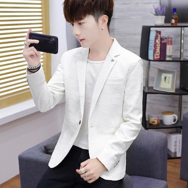 men's suits & blazers hoho 2021 men style jacquard suit teenager casual handsome trend slim fit small, White;black
men's suits & blazers hoho 2021 men style jacquard suit teenager casual handsome trend slim fit small, White;black