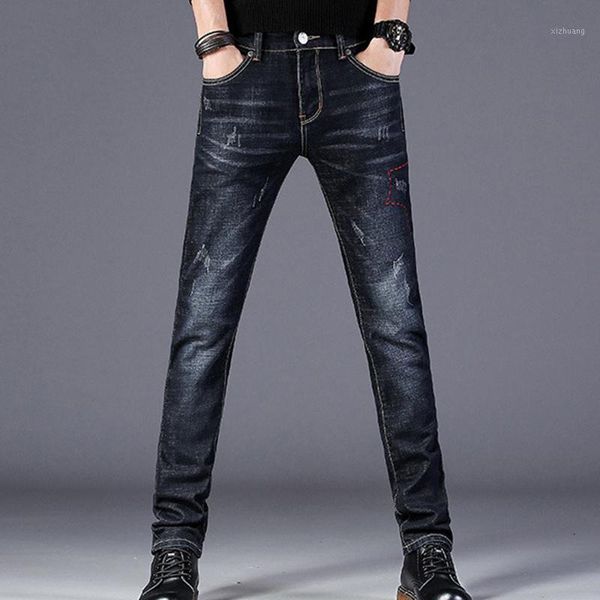 men's jeans classic men casual elastic straight tube street pants student trend brand slim1, Blue
men's jeans classic men casual elastic straight tube street pants student trend brand slim1, Blue