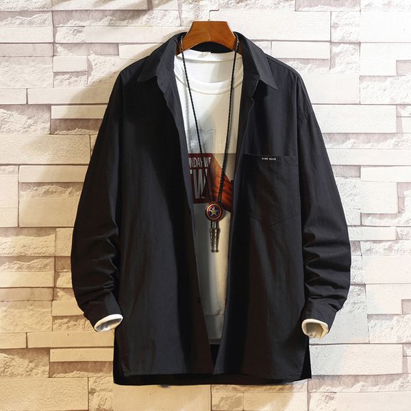 men's long sleeve punk black white shirt loose japanese streetwear fashion hip hop casual shirts plus asian size -5xl kg-574, White;black
men's long sleeve punk black white shirt loose japanese streetwear fashion hip hop casual shirts plus asian size -5xl kg-574, White;black