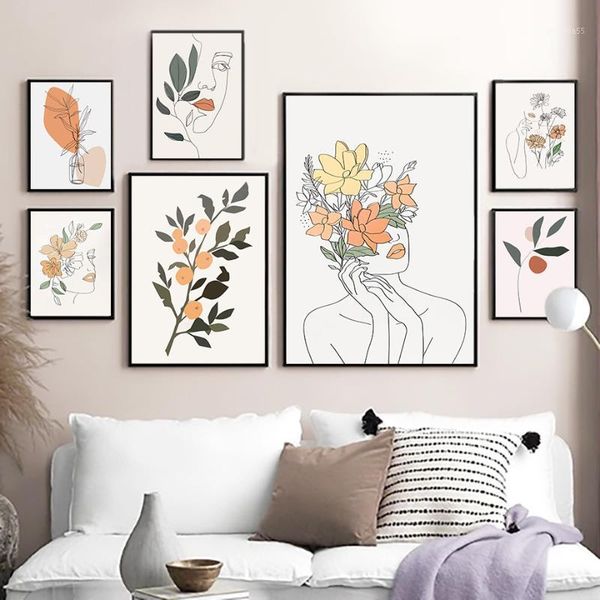 abstract flower woman face line orange wall art canvas painting nordic posters prints wall pictures for living room home decor1
abstract flower woman face line orange wall art canvas painting nordic posters prints wall pictures for living room home decor1