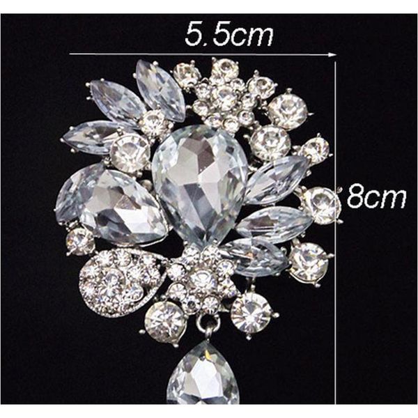 8*5.5cm large flower waterdrop brooch big crystal wedding brooch fashion costume brooch for women b sqckda beauty888, Gray
8*5.5cm large flower waterdrop brooch big crystal wedding brooch fashion costume brooch for women b sqckda beauty888, Gray