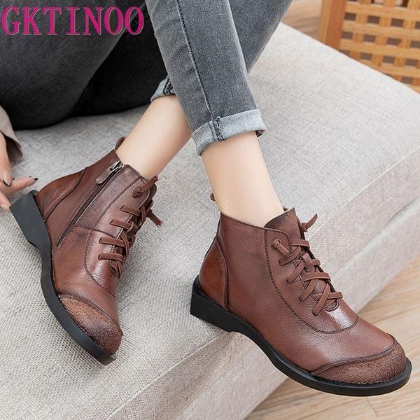 boots gktinoo winter genuine leather ankle handmade lady soft flat shoes comfortable casual moccasins side zip, Black
boots gktinoo winter genuine leather ankle handmade lady soft flat shoes comfortable casual moccasins side zip, Black