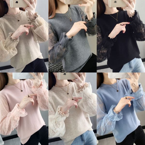 autumn and winter round pullover neck loose thin pullover long sleeve lace sweater t-shirt 2020 new short sweater with vzea2, White;black
autumn and winter round pullover neck loose thin pullover long sleeve lace sweater t-shirt 2020 new short sweater with vzea2, White;black