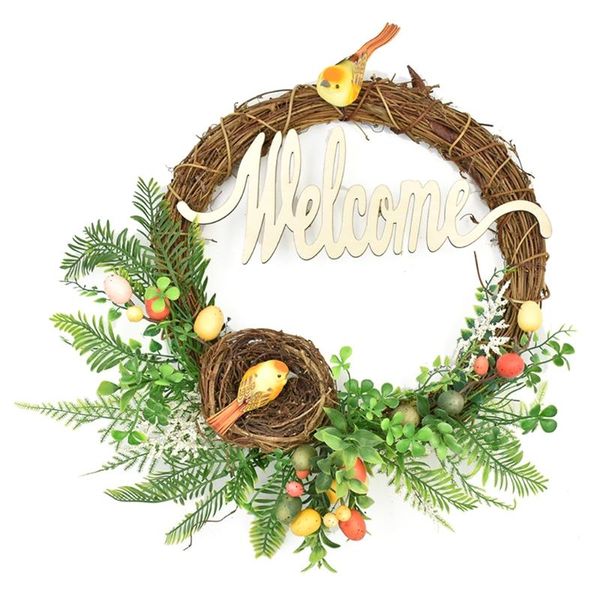 decorative flowers & wreaths easter garland eggs rattan wreath artificial flower door hang decoration f3mb
decorative flowers & wreaths easter garland eggs rattan wreath artificial flower door hang decoration f3mb