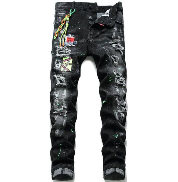 21ss men's brand designers jeans distressed ripped biker slim fit motorcycle biker denim for mens leisure fashion jeans a6, Blue
21ss men's brand designers jeans distressed ripped biker slim fit motorcycle biker denim for mens leisure fashion jeans a6, Blue