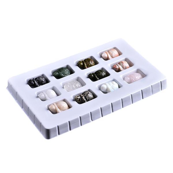 12 in 1 natural crystal gem turtle tortoise rose quartz amethyst hand-carved sculpture can be used for home decoration jllowk, Black
12 in 1 natural crystal gem turtle tortoise rose quartz amethyst hand-carved sculpture can be used for home decoration jllowk, Black