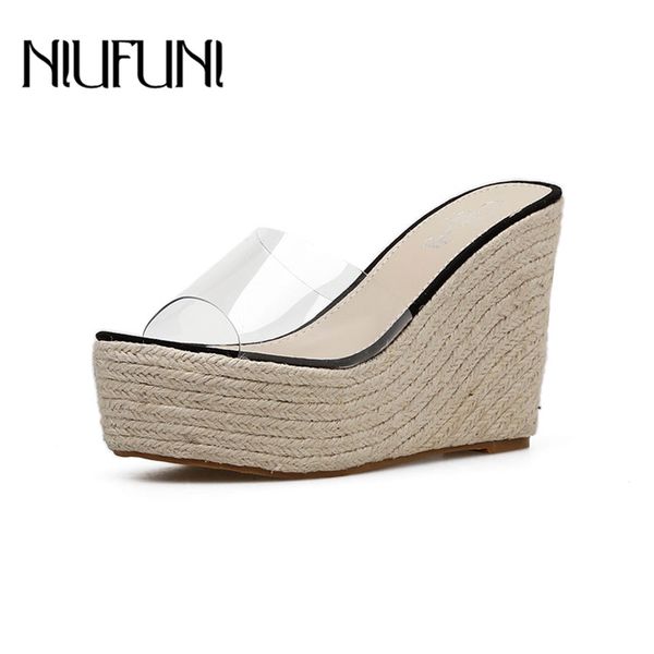 transparent wedge platform niufuni jelly sandals slippers casual hemp rope high heels 11cm women's shoes slides size 34-40 x1020, Black
transparent wedge platform niufuni jelly sandals slippers casual hemp rope high heels 11cm women's shoes slides size 34-40 x1020, Black