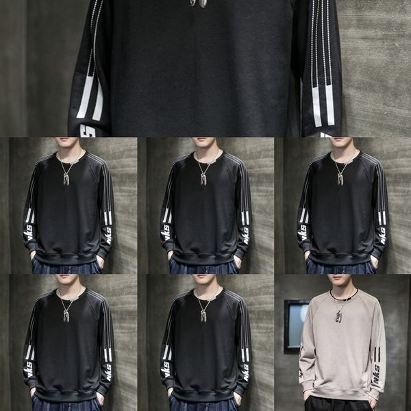 vbweq 2020 spring and autumn new round collar men's version korean loose men youth fashion casual long sweater sweatersleeve sweater tr, Black
vbweq 2020 spring and autumn new round collar men's version korean loose men youth fashion casual long sweater sweatersleeve sweater tr, Black