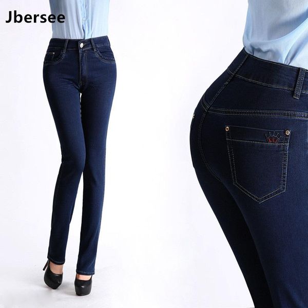 women's jeans jbersee large size autumn high waist slim stretch trousers straight pants casual woman, Blue
women's jeans jbersee large size autumn high waist slim stretch trousers straight pants casual woman, Blue