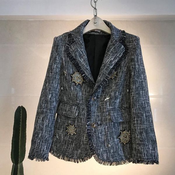 tailor shop custom made autumn and winter beaded small incense wind fried street suit jacket women cold wind wear, White;black
tailor shop custom made autumn and winter beaded small incense wind fried street suit jacket women cold wind wear, White;black