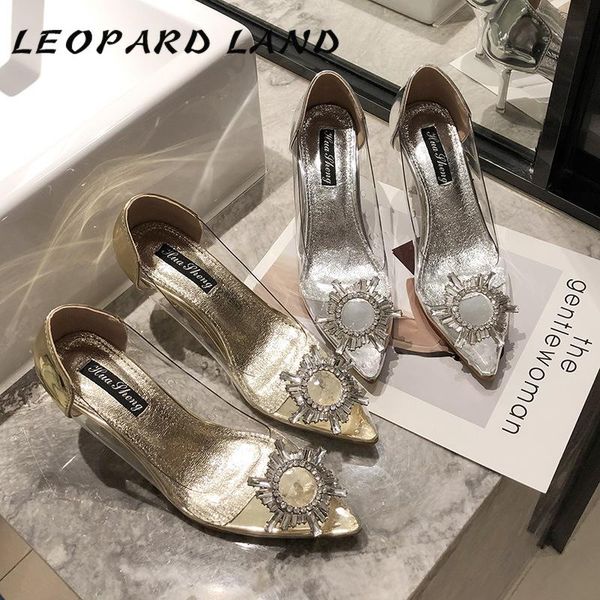 leopard land 2020 spring-summer new glass glue sunflower rhinestone buckle transparent high-heel shoes women pumps, Black
leopard land 2020 spring-summer new glass glue sunflower rhinestone buckle transparent high-heel shoes women pumps, Black
