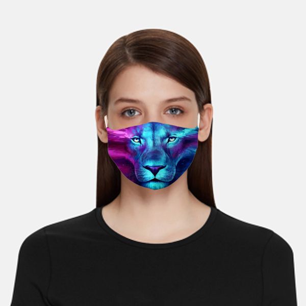 животное случайный напечатающий рот модная маска защитные вопорки анти-загрязнение моющаяся ткань маска для лица многоразовая шелковая хлопк