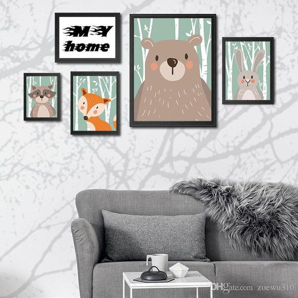 cartoon animal paintings children room cute bear fox rabbit raccoon decoration paints living room poster party decor no frame dbc dh1376
cartoon animal paintings children room cute bear fox rabbit raccoon decoration paints living room poster party decor no frame dbc dh1376