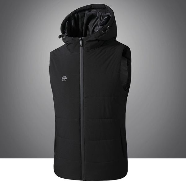 usb intelligent constant temperature new hooded men's casual charging heating vest, Black;white
usb intelligent constant temperature new hooded men's casual charging heating vest, Black;white