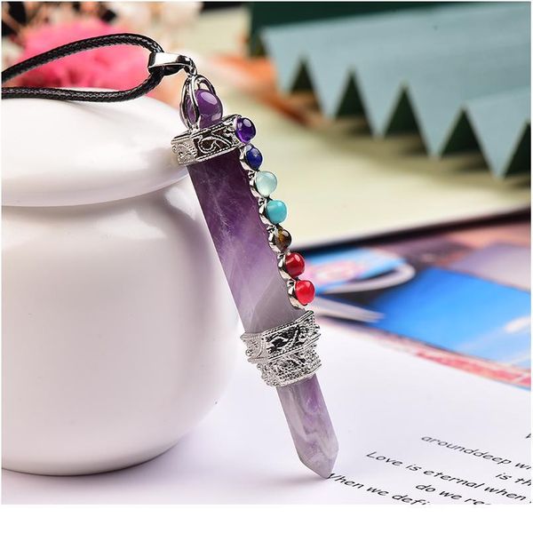 1pc natural stone pencil point pendulum for dowsing 7 chakra wand reiki quartz crystal pendant pendulo meditation spirit jllqvg, Black
1pc natural stone pencil point pendulum for dowsing 7 chakra wand reiki quartz crystal pendant pendulo meditation spirit jllqvg, Black