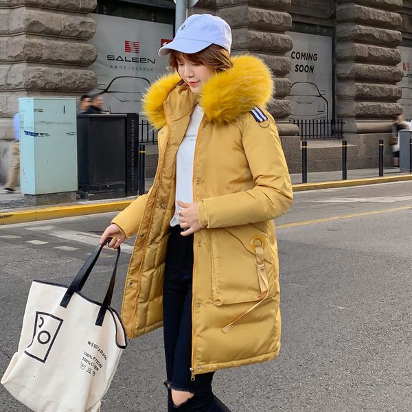 women oversize long parka 2020 winter jackets slim letter print hooded with fur collar female coat korean style thick cazadora
women oversize long parka 2020 winter jackets slim letter print hooded with fur collar female coat korean style thick cazadora