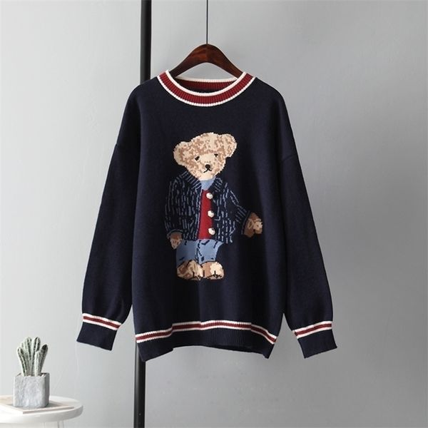 mozuleva new printed cartoon bear sweater female cute fashion warm knitted lazy outside wear for fall winter 201130, White;black
mozuleva new printed cartoon bear sweater female cute fashion warm knitted lazy outside wear for fall winter 201130, White;black
