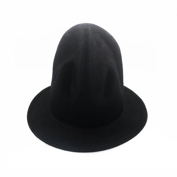 wide brim hats british style hat autumn and winter retro wool high punk shaped magic stage jazz volcano cap, Blue;gray
wide brim hats british style hat autumn and winter retro wool high punk shaped magic stage jazz volcano cap, Blue;gray
