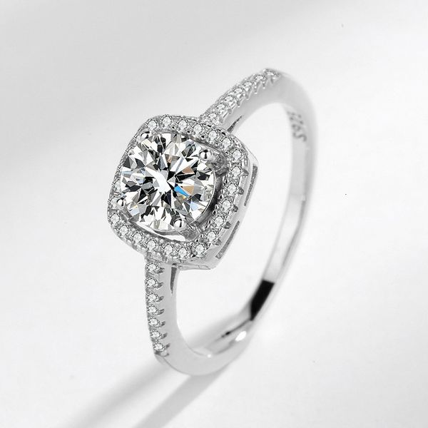 s925 sterling silver classic square diamond ring for women's simple and fashionable temperament
s925 sterling silver classic square diamond ring for women's simple and fashionable temperament