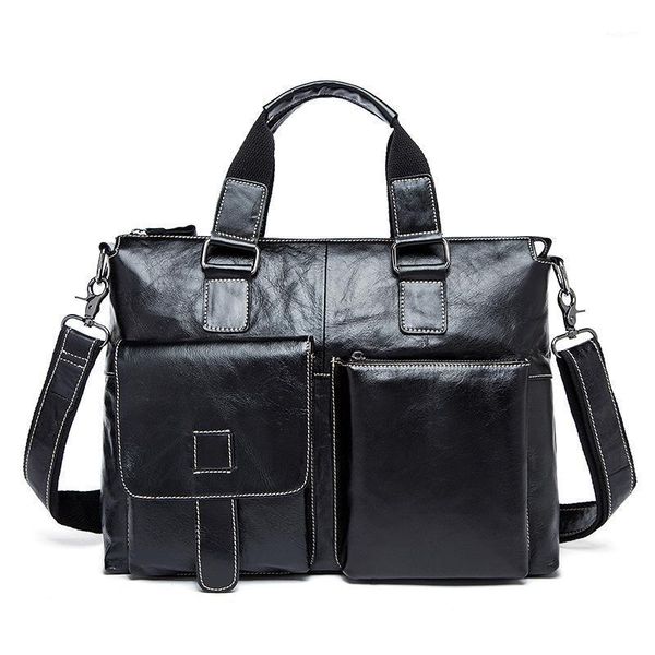 briefcases high-capacity men's bag solid color business casual genuine leather high-quality cowhid handbags with 14-inch lap
briefcases high-capacity men's bag solid color business casual genuine leather high-quality cowhid handbags with 14-inch lap