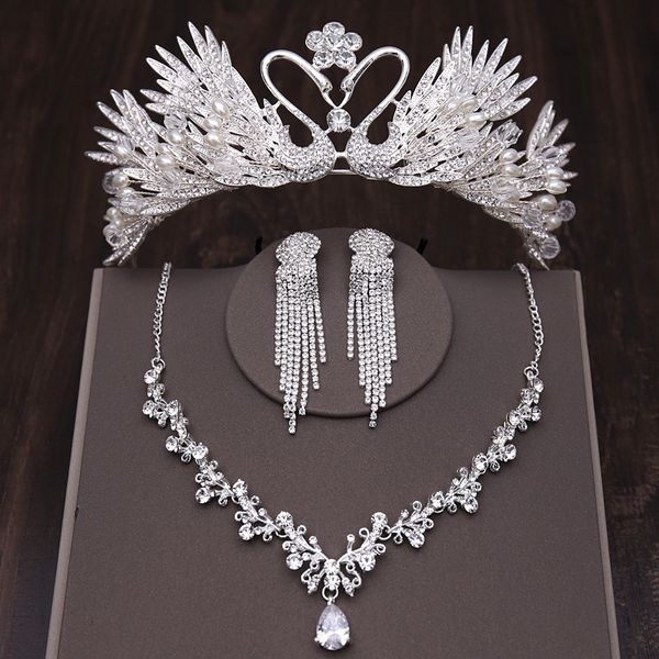bridal super fairy headdress 2020 new atmosphere princess crown wedding dress accessories three sets xiang, Silver
bridal super fairy headdress 2020 new atmosphere princess crown wedding dress accessories three sets xiang, Silver