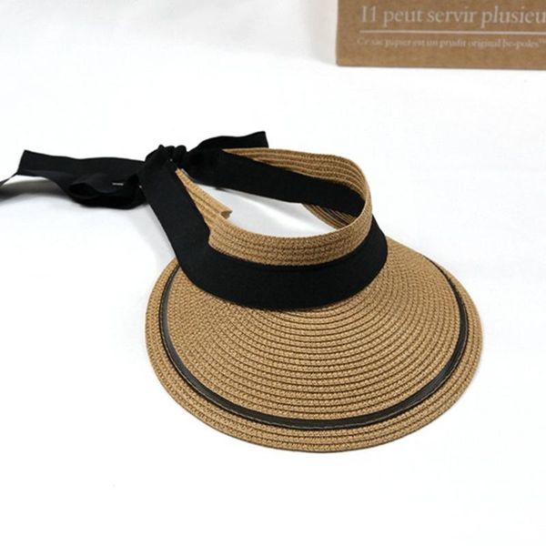 stingy brim hats summer women ribbon bow straw visor sun hat lady empty wide beach uv protection cap, Blue;gray
stingy brim hats summer women ribbon bow straw visor sun hat lady empty wide beach uv protection cap, Blue;gray