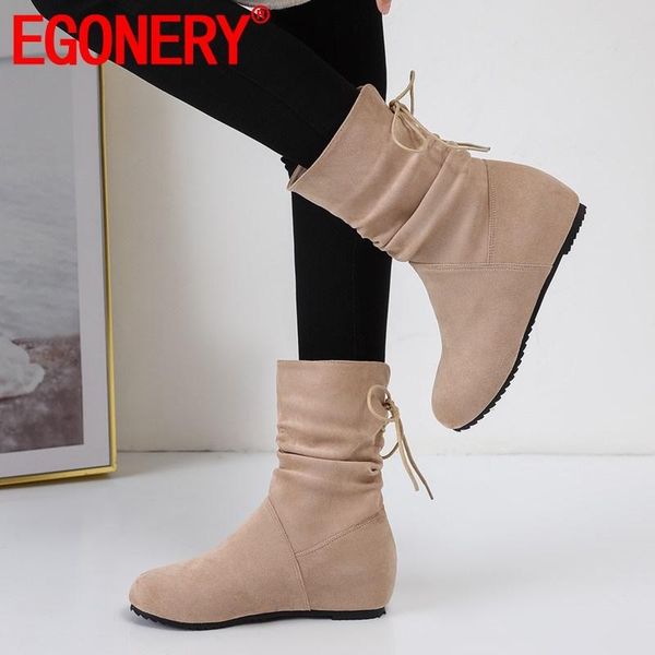 boots egonery 2021 winter warm mid calf outside heel round toe cross-tied flock women shoes drop size 32-43, Black
boots egonery 2021 winter warm mid calf outside heel round toe cross-tied flock women shoes drop size 32-43, Black