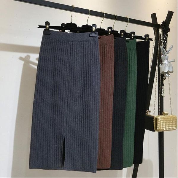 50 70cm high waist skirts women 2020 spring autumn warm elegant knitted pencil skirt ribbed mid long skirt black party skirt
50 70cm high waist skirts women 2020 spring autumn warm elegant knitted pencil skirt ribbed mid long skirt black party skirt