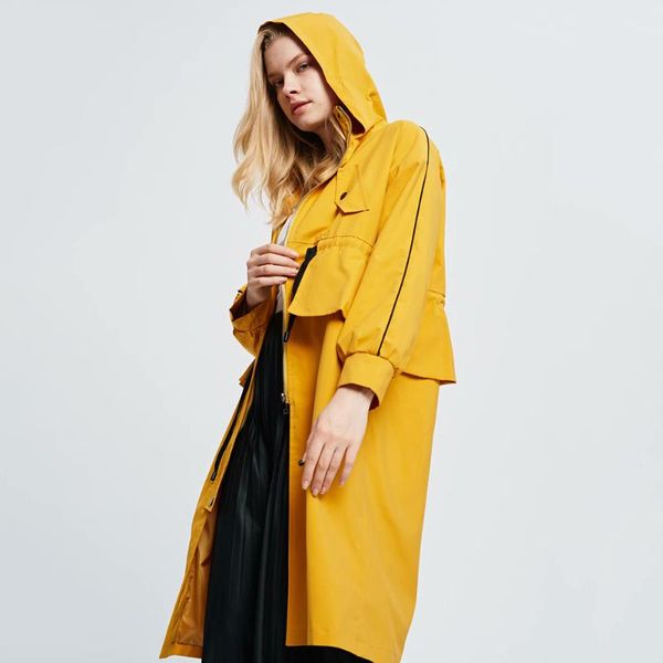 women's trench coats elegant women yellow 2021 autumn-winter ladies fashion hooded windbreakers female slim outfits girls chic clothes, Tan;black
women's trench coats elegant women yellow 2021 autumn-winter ladies fashion hooded windbreakers female slim outfits girls chic clothes, Tan;black