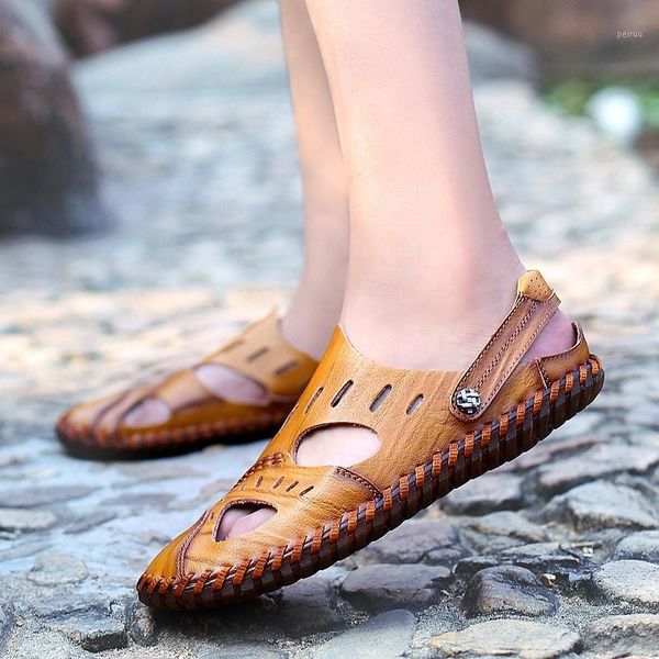 sandals men outdoor breathable genuine leather handmade sewing shoes beach man fashion mens big size 471, Black
sandals men outdoor breathable genuine leather handmade sewing shoes beach man fashion mens big size 471, Black