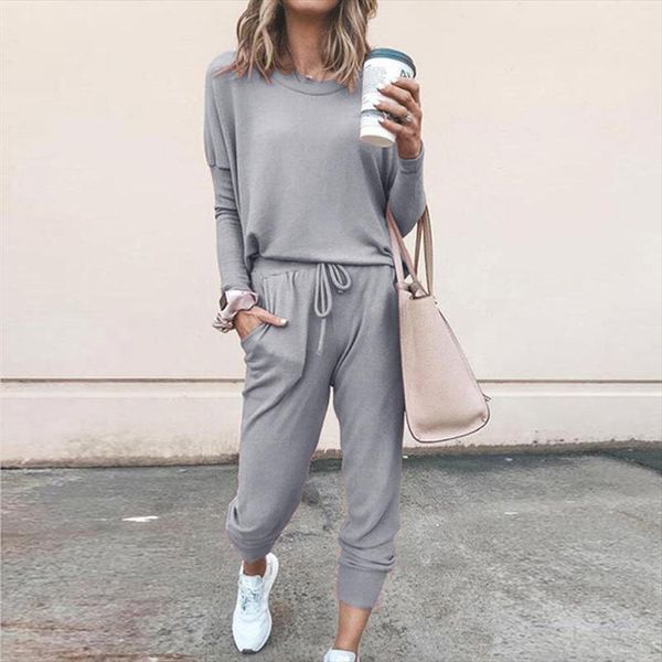 2 piece sets women autumn tracksuit long sleeve thicken hooded sweatshirts casual sport suit women tracksuit set, Gray
2 piece sets women autumn tracksuit long sleeve thicken hooded sweatshirts casual sport suit women tracksuit set, Gray
