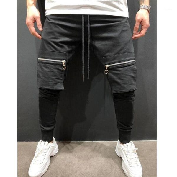 2019 style men's cargo casual sweatpants european-american style large pocket solid color hip-hop sweatpants men1, Black
2019 style men's cargo casual sweatpants european-american style large pocket solid color hip-hop sweatpants men1, Black
